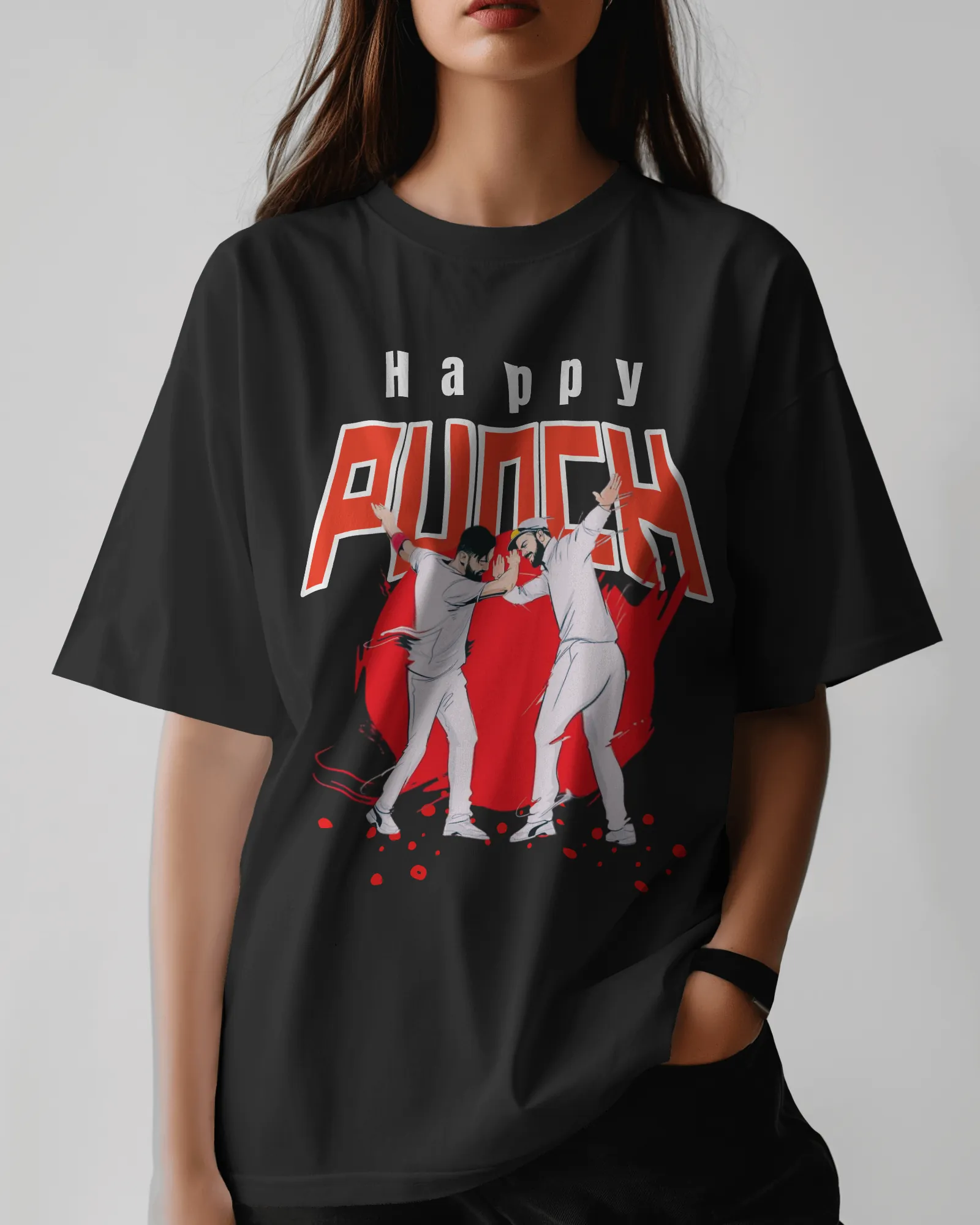 ['Premium IPL Happy Punch Oversized T-shirt | Limited Edition by YORD (T-Shirts) - photo 1 of 5', 'Premium IPL Happy Punch Oversized T-shirt | Limited Edition by YORD (T-Shirts) - photo 2 of 5', 'Premium IPL Happy Punch Oversized T-shirt | Limited Edition by YORD (T-Shirts) - photo 3 of 5', 'Premium IPL Happy Punch Oversized T-shirt | Limited Edition by YORD (T-Shirts) - photo 4 of 5', 'Premium IPL Happy Punch Oversized T-shirt | Limited Edition by YORD (T-Shirts) - photo 5 of 5']
