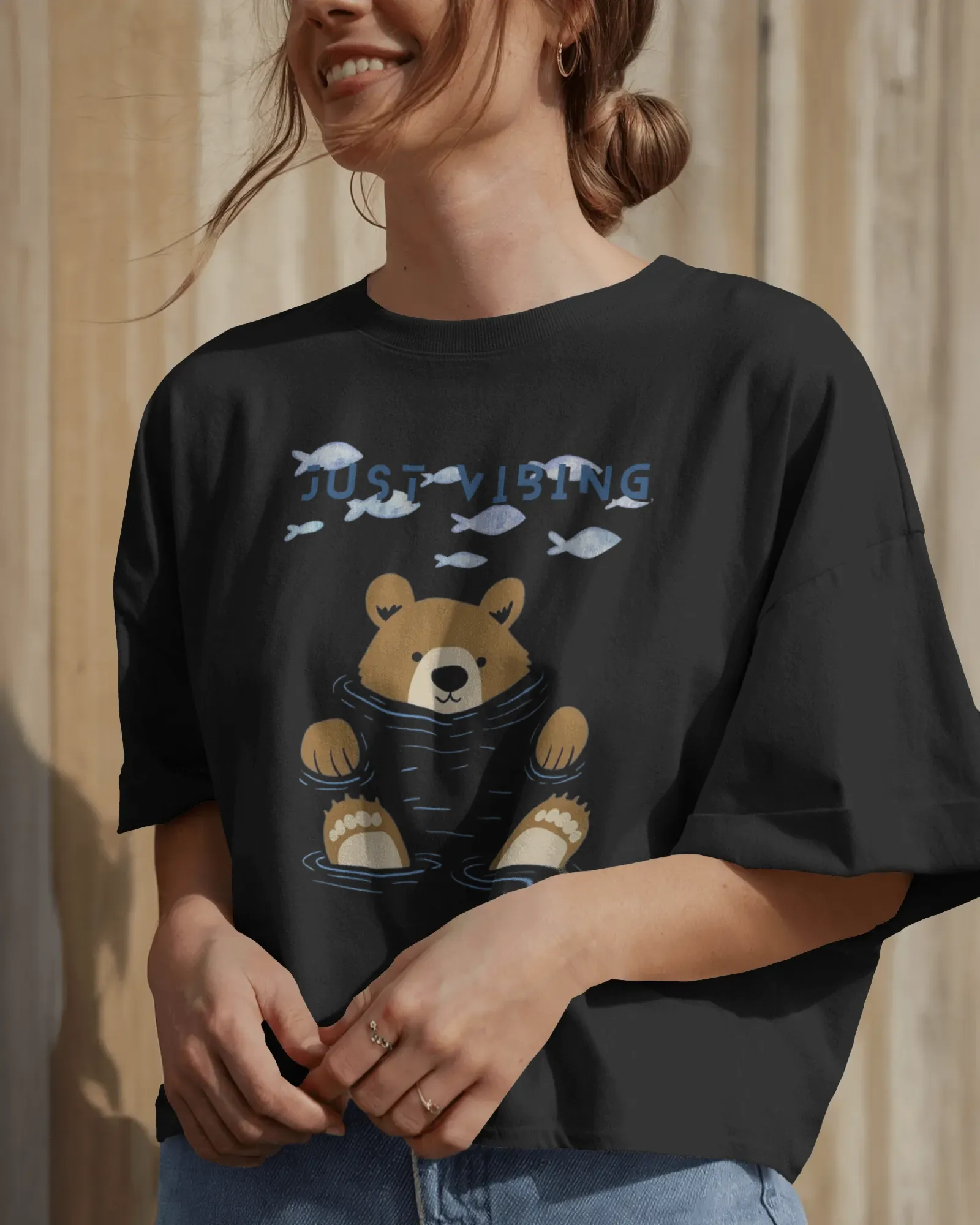 ["Premium 'Just Vibing' Bear Oversized T-shirt by YORD (T-Shirts) - photo 1 of 8", "Premium 'Just Vibing' Bear Oversized T-shirt by YORD (T-Shirts) - photo 2 of 8", "Premium 'Just Vibing' Bear Oversized T-shirt by YORD (T-Shirts) - photo 3 of 8", "Premium 'Just Vibing' Bear Oversized T-shirt by YORD (T-Shirts) - photo 4 of 8", "Premium 'Just Vibing' Bear Oversized T-shirt by YORD (T-Shirts) - photo 5 of 8", "Premium 'Just Vibing' Bear Oversized T-shirt by YORD (T-Shirts) - photo 6 of 8", "Premium 'Just Vibi