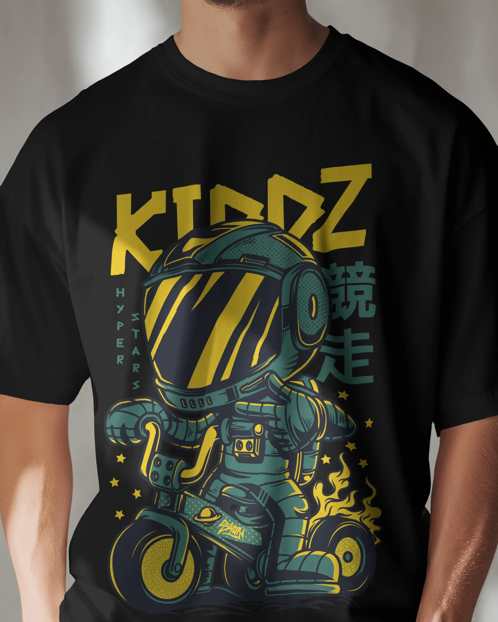 ['Premium KIDOZ Astronaut Rider Graphic T-shirt by YORD (T-Shirts) - photo 1 of 3', 'Premium KIDOZ Astronaut Rider Graphic T-shirt by YORD (T-Shirts) - photo 2 of 3', 'Premium KIDOZ Astronaut Rider Graphic T-shirt by YORD (T-Shirts) - photo 3 of 3']