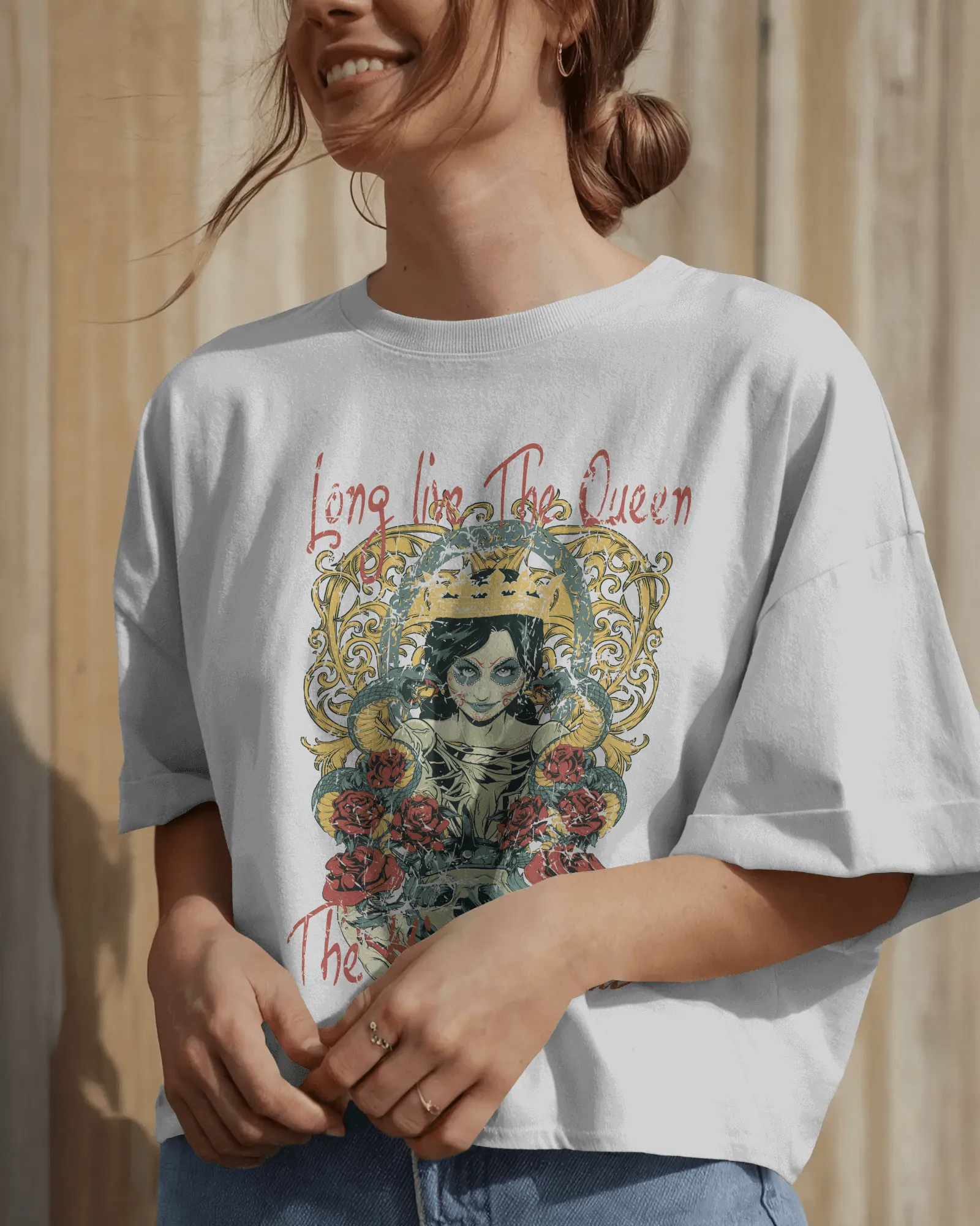 ["Premium 'Long Live The Queen' Gothic Art Oversized T-shirt by YORD (T-Shirts) - photo 1 of 10", "Premium 'Long Live The Queen' Gothic Art Oversized T-shirt by YORD (T-Shirts) - photo 2 of 10", "Premium 'Long Live The Queen' Gothic Art Oversized T-shirt by YORD (T-Shirts) - photo 3 of 10", "Premium 'Long Live The Queen' Gothic Art Oversized T-shirt by YORD (T-Shirts) - photo 4 of 10", "Premium 'Long Live The Queen' Gothic Art Oversized T-shirt by YORD (T-Shirts) - photo 5 of 10", "Premium 'Long Live The Qu