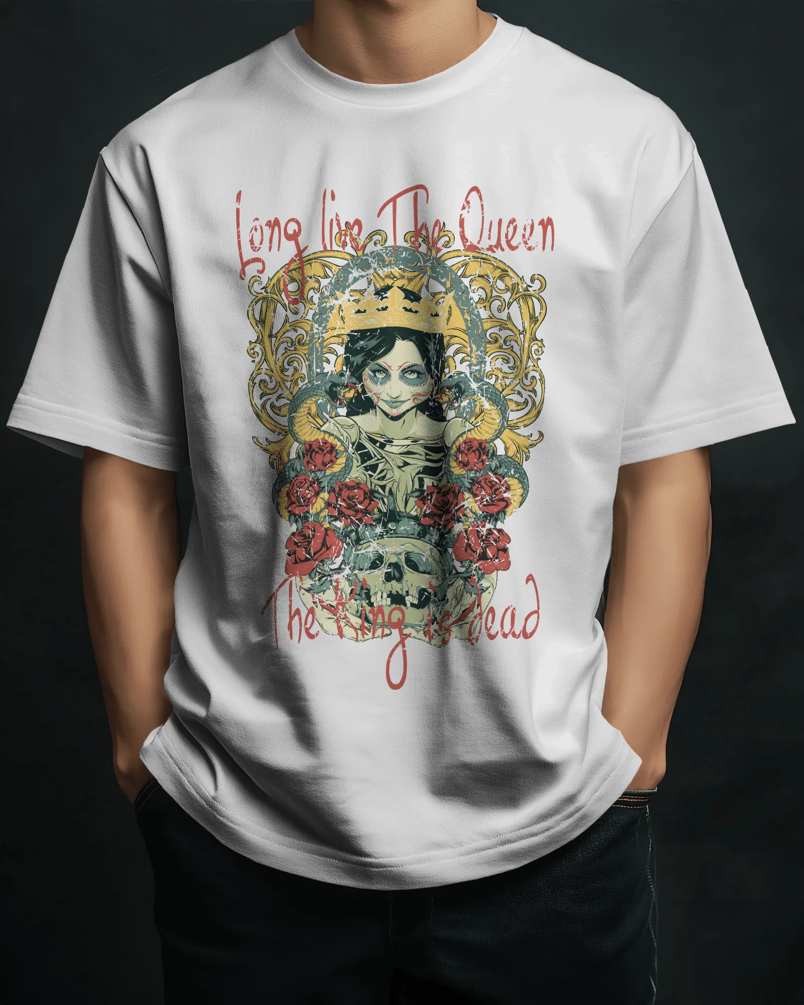 ["Premium 'Long Live The Queen' Gothic Art Oversized T-shirt by YORD (T-Shirts) - photo 1 of 10", "Premium 'Long Live The Queen' Gothic Art Oversized T-shirt by YORD (T-Shirts) - photo 2 of 10", "Premium 'Long Live The Queen' Gothic Art Oversized T-shirt by YORD (T-Shirts) - photo 3 of 10", "Premium 'Long Live The Queen' Gothic Art Oversized T-shirt by YORD (T-Shirts) - photo 4 of 10", "Premium 'Long Live The Queen' Gothic Art Oversized T-shirt by YORD (T-Shirts) - photo 5 of 10", "Premium 'Long Live The Qu