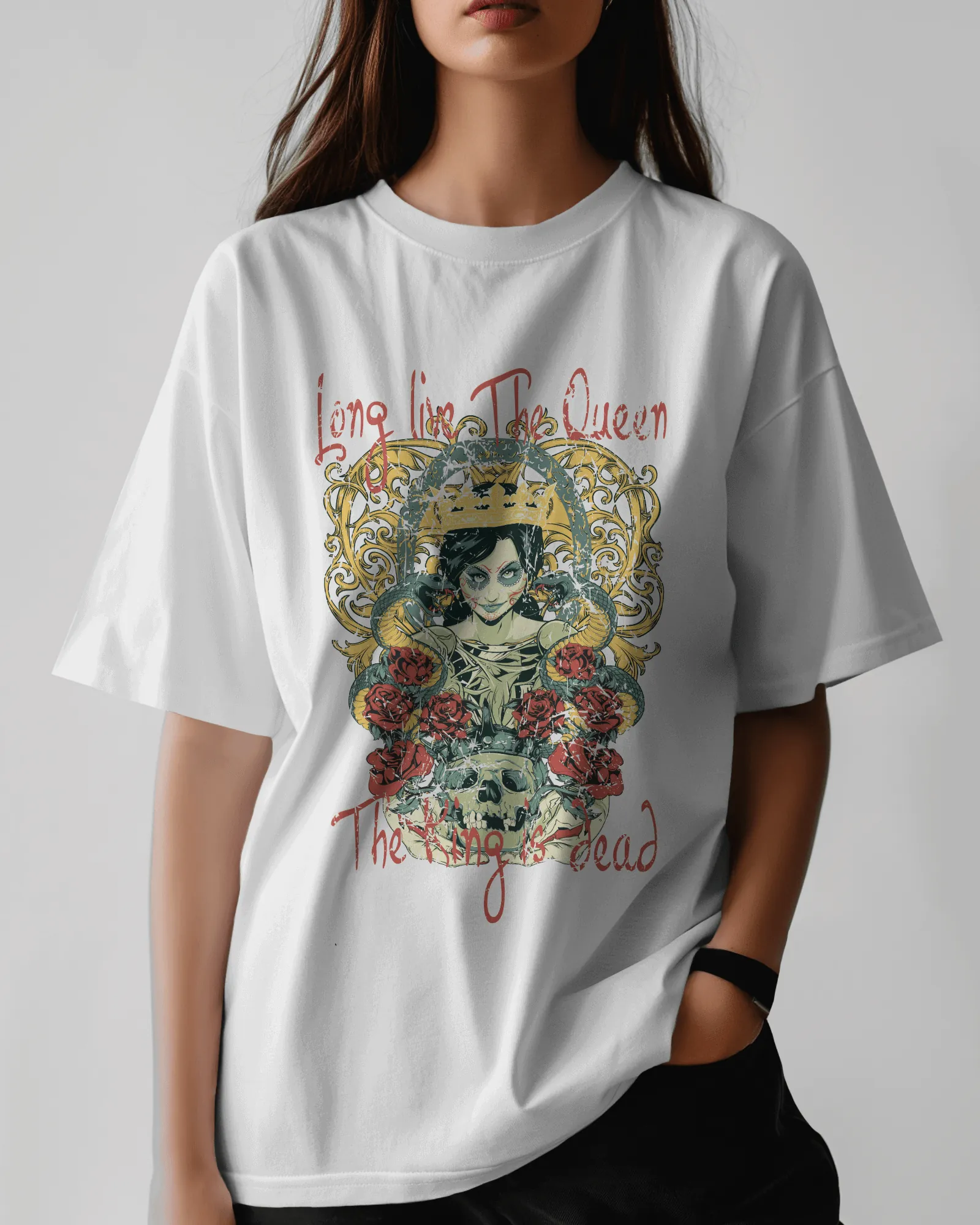 ["Premium 'Long Live The Queen' Gothic Art Oversized T-shirt by YORD (T-Shirts) - photo 1 of 10", "Premium 'Long Live The Queen' Gothic Art Oversized T-shirt by YORD (T-Shirts) - photo 2 of 10", "Premium 'Long Live The Queen' Gothic Art Oversized T-shirt by YORD (T-Shirts) - photo 3 of 10", "Premium 'Long Live The Queen' Gothic Art Oversized T-shirt by YORD (T-Shirts) - photo 4 of 10", "Premium 'Long Live The Queen' Gothic Art Oversized T-shirt by YORD (T-Shirts) - photo 5 of 10", "Premium 'Long Live The Qu