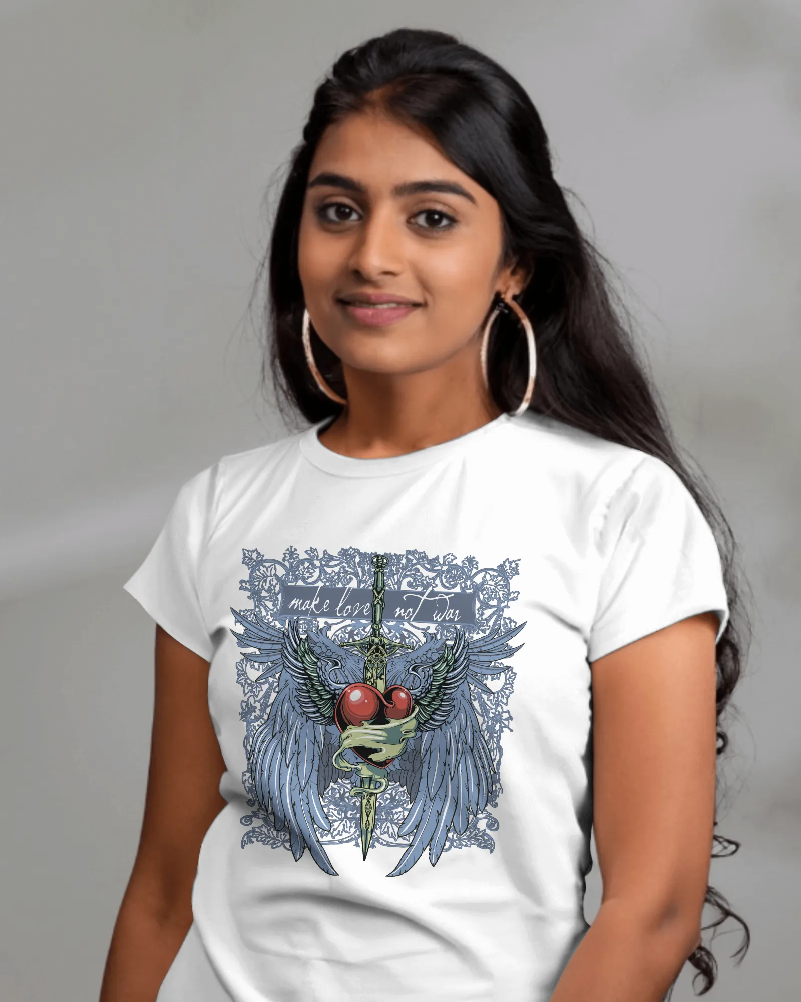 ['Premium Make Love Not War Wings Heart Graphic T-shirt by YORD (T-Shirts) - photo 1 of 7', 'Premium Make Love Not War Wings Heart Graphic T-shirt by YORD (T-Shirts) - photo 2 of 7', 'Premium Make Love Not War Wings Heart Graphic T-shirt by YORD (T-Shirts) - photo 3 of 7', 'Premium Make Love Not War Wings Heart Graphic T-shirt by YORD (T-Shirts) - photo 4 of 7', 'Premium Make Love Not War Wings Heart Graphic T-shirt by YORD (T-Shirts) - photo 5 of 7', 'Premium Make Love Not War Wings Heart Graphic T-shirt b