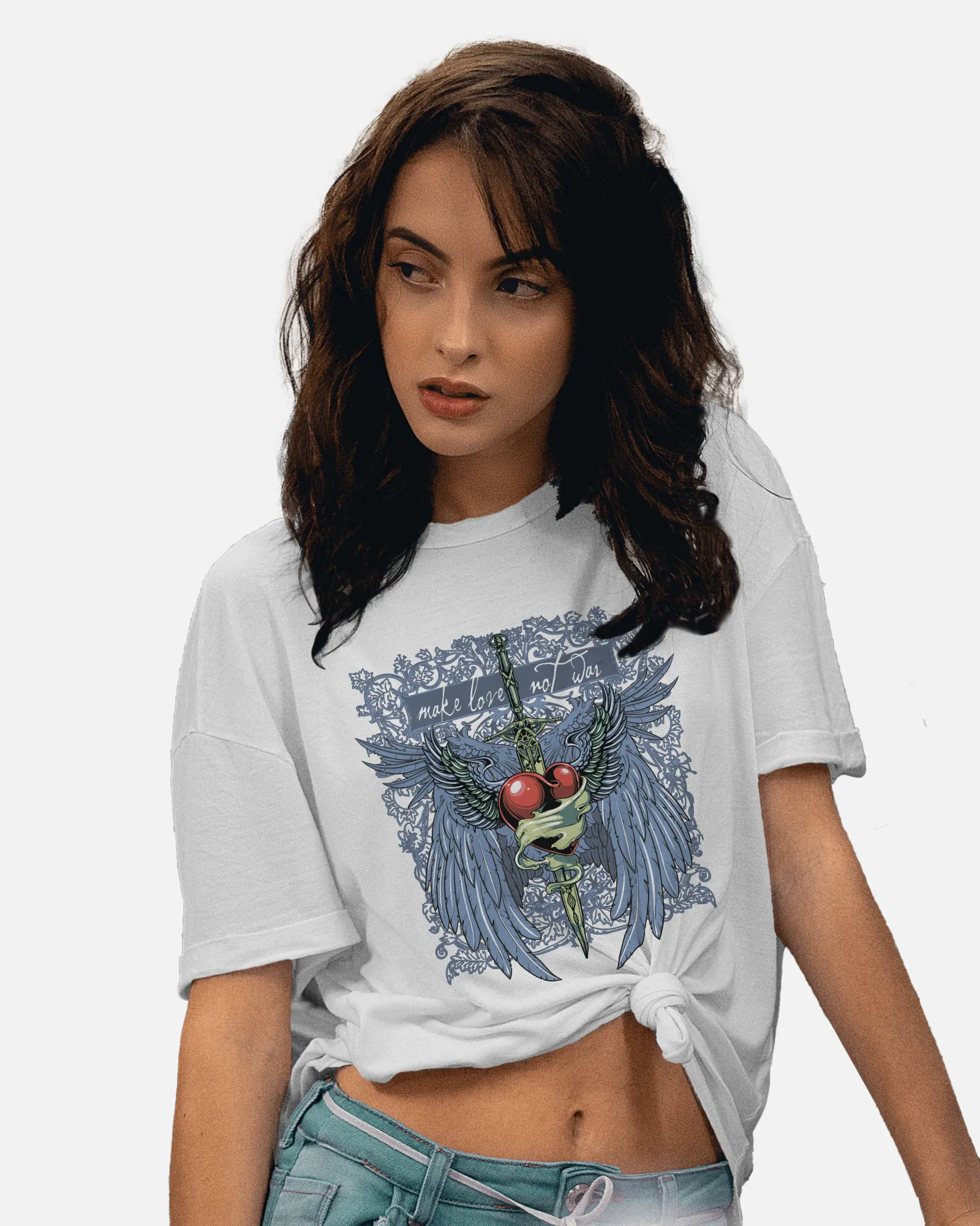 ['Premium Make Love Not War Wings Heart Graphic T-shirt by YORD (T-Shirts) - photo 1 of 7', 'Premium Make Love Not War Wings Heart Graphic T-shirt by YORD (T-Shirts) - photo 2 of 7', 'Premium Make Love Not War Wings Heart Graphic T-shirt by YORD (T-Shirts) - photo 3 of 7', 'Premium Make Love Not War Wings Heart Graphic T-shirt by YORD (T-Shirts) - photo 4 of 7', 'Premium Make Love Not War Wings Heart Graphic T-shirt by YORD (T-Shirts) - photo 5 of 7', 'Premium Make Love Not War Wings Heart Graphic T-shirt b