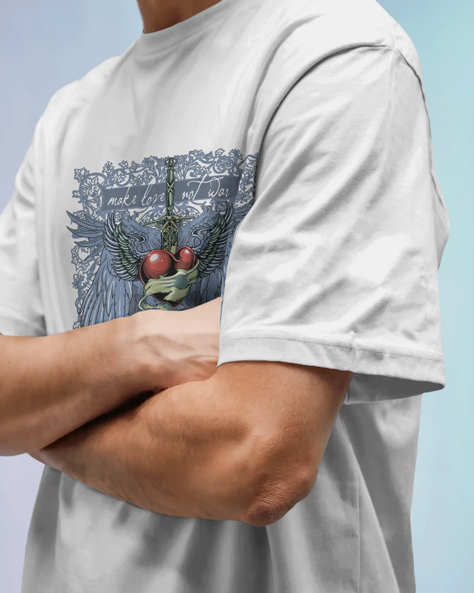 ['Premium Make Love Not War Wings Heart Oversized T-shirt by YORD (T-Shirts) - photo 1 of 11', 'Premium Make Love Not War Wings Heart Oversized T-shirt by YORD (T-Shirts) - photo 2 of 11', 'Premium Make Love Not War Wings Heart Oversized T-shirt by YORD (T-Shirts) - photo 3 of 11', 'Premium Make Love Not War Wings Heart Oversized T-shirt by YORD (T-Shirts) - photo 4 of 11', 'Premium Make Love Not War Wings Heart Oversized T-shirt by YORD (T-Shirts) - photo 5 of 11', 'Premium Make Love Not War Wings Heart Ov