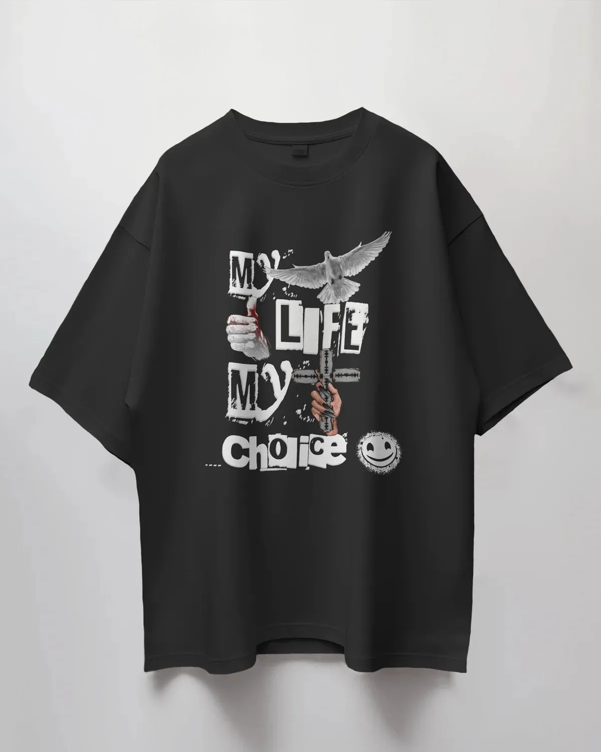 Premium 'My Life My Choice' Oversized Graphic T-shirt