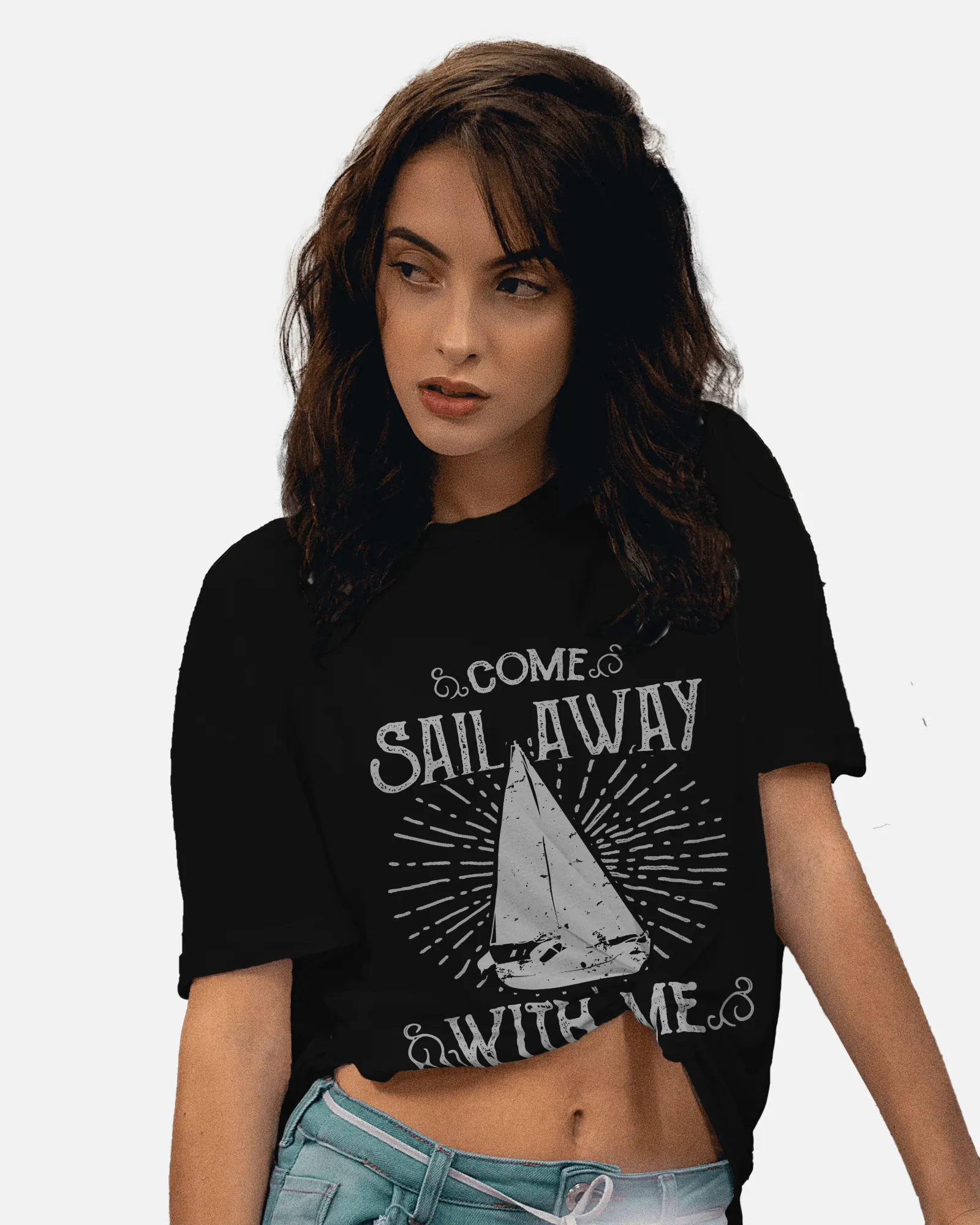 ["Premium Nautical 'Come Sail Away With Me' Cotton T-Shirt by YORD (T-Shirts) - photo 1 of 5", "Premium Nautical 'Come Sail Away With Me' Cotton T-Shirt by YORD (T-Shirts) - photo 2 of 5", "Premium Nautical 'Come Sail Away With Me' Cotton T-Shirt by YORD (T-Shirts) - photo 3 of 5", "Premium Nautical 'Come Sail Away With Me' Cotton T-Shirt by YORD (T-Shirts) - photo 4 of 5", "Premium Nautical 'Come Sail Away With Me' Cotton T-Shirt by YORD (T-Shirts) - photo 5 of 5"]