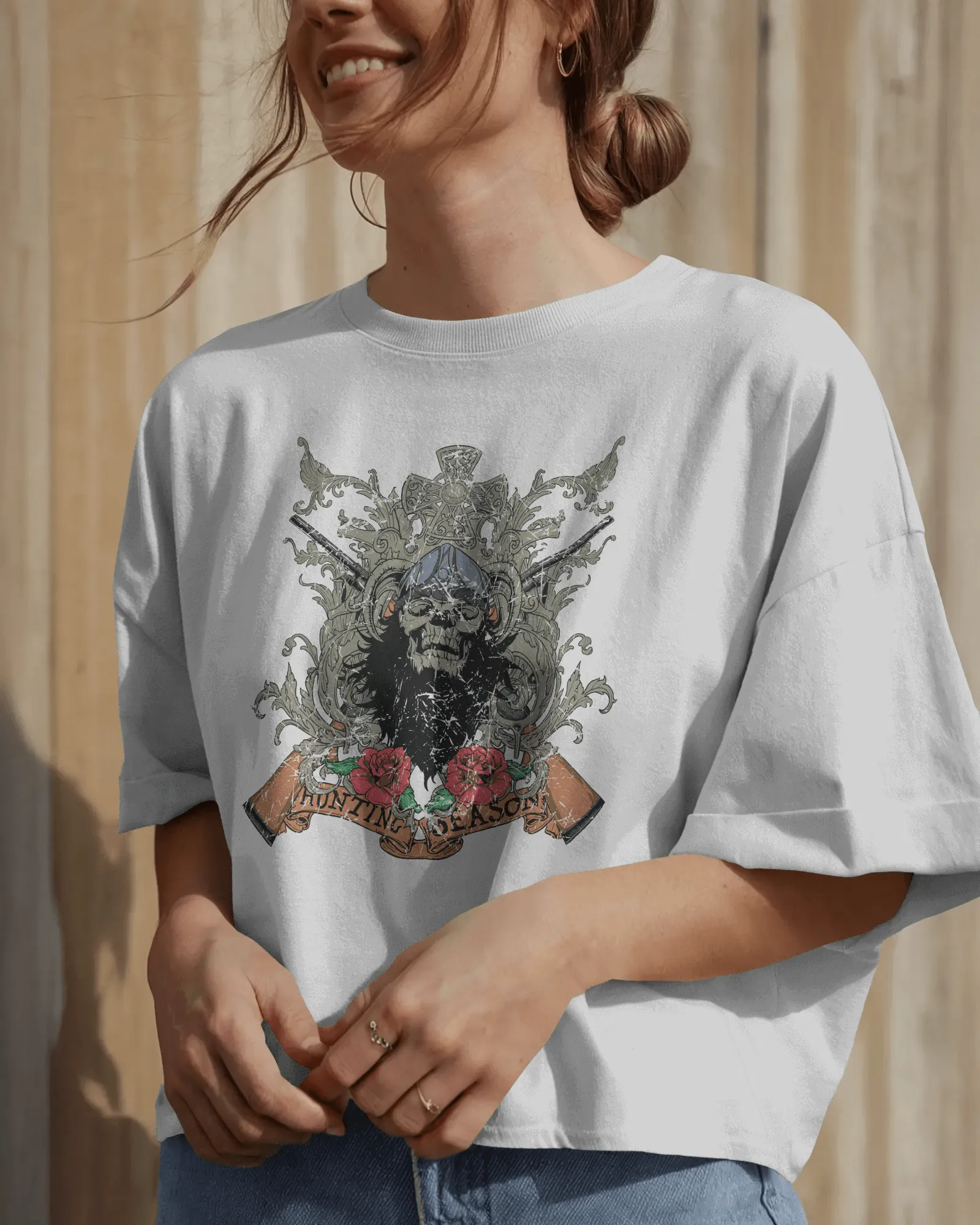 ['Premium Oversize Hunting Season Skull Gothic T-shirt by YORD (T-Shirts) - photo 1 of 10', 'Premium Oversize Hunting Season Skull Gothic T-shirt by YORD (T-Shirts) - photo 2 of 10', 'Premium Oversize Hunting Season Skull Gothic T-shirt by YORD (T-Shirts) - photo 3 of 10', 'Premium Oversize Hunting Season Skull Gothic T-shirt by YORD (T-Shirts) - photo 4 of 10', 'Premium Oversize Hunting Season Skull Gothic T-shirt by YORD (T-Shirts) - photo 5 of 10', 'Premium Oversize Hunting Season Skull Gothic T-shirt by