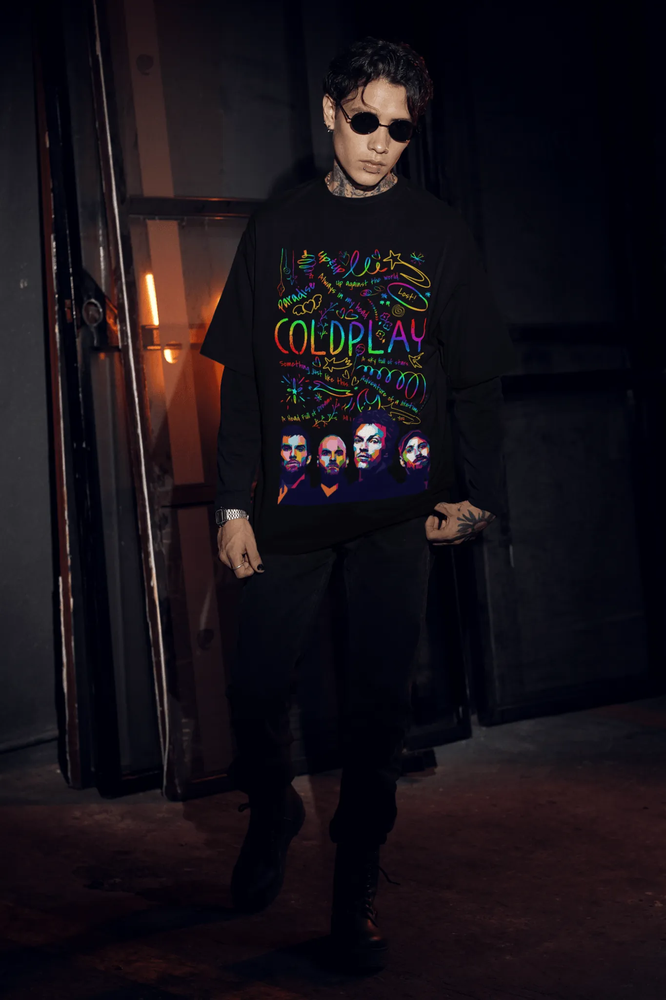 ['Premium Oversized Coldplay Concert T-Shirt - French Terry Cotton 240 GSM by YORD (T-Shirts) - photo 1 of 8', 'Premium Oversized Coldplay Concert T-Shirt - French Terry Cotton 240 GSM by YORD (T-Shirts) - photo 2 of 8', 'Premium Oversized Coldplay Concert T-Shirt - French Terry Cotton 240 GSM by YORD (T-Shirts) - photo 3 of 8', 'Premium Oversized Coldplay Concert T-Shirt - French Terry Cotton 240 GSM by YORD (T-Shirts) - photo 4 of 8', 'Premium Oversized Coldplay Concert T-Shirt - French Terry Cotton 240 G
