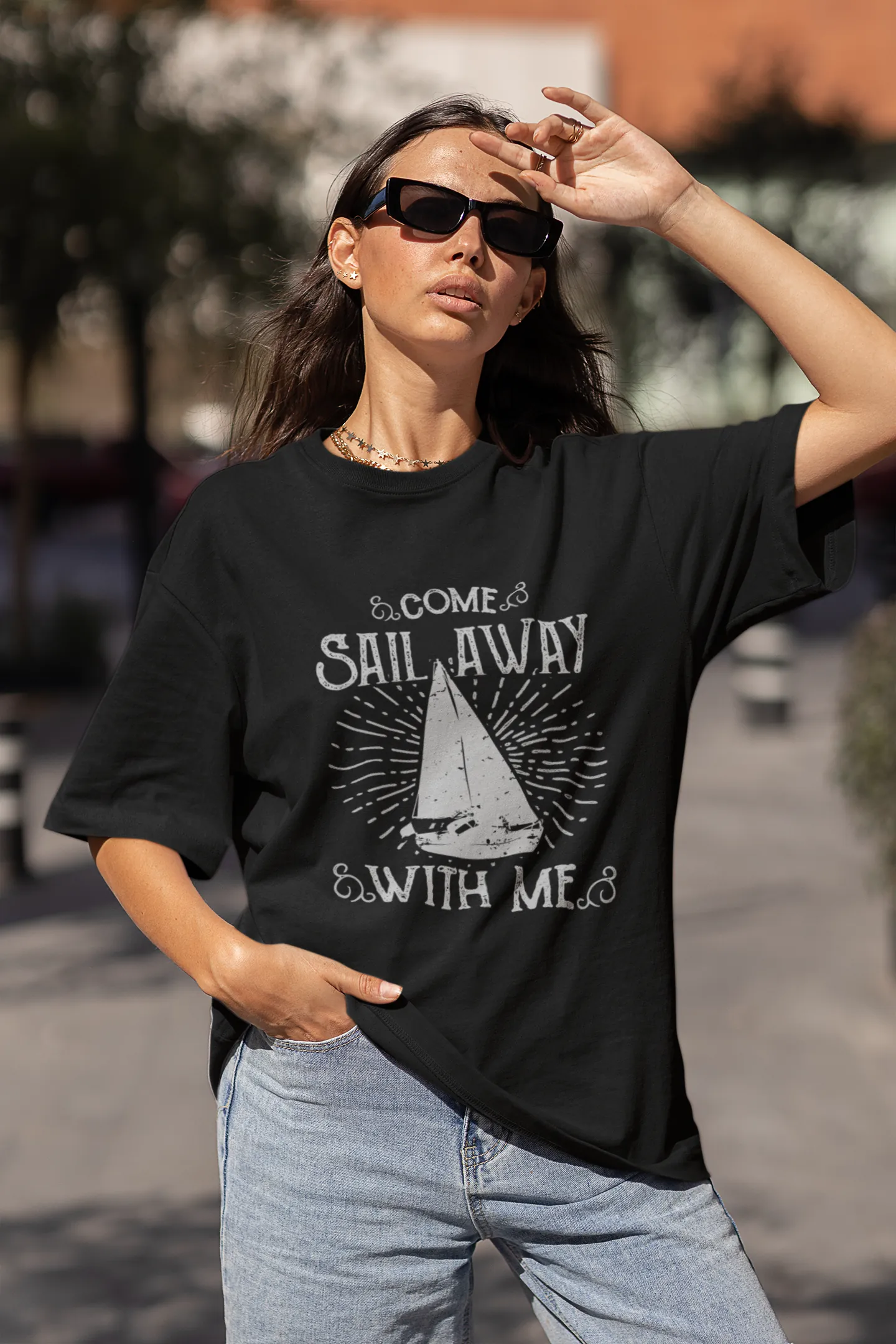 ["Premium Oversized 'Come Sail Away With Me' Nautical T-shirt by YORD (T-Shirts) - photo 1 of 12", "Premium Oversized 'Come Sail Away With Me' Nautical T-shirt by YORD (T-Shirts) - photo 2 of 12", "Premium Oversized 'Come Sail Away With Me' Nautical T-shirt by YORD (T-Shirts) - photo 3 of 12", "Premium Oversized 'Come Sail Away With Me' Nautical T-shirt by YORD (T-Shirts) - photo 4 of 12", "Premium Oversized 'Come Sail Away With Me' Nautical T-shirt by YORD (T-Shirts) - photo 5 of 12", "Premium Oversized 'C