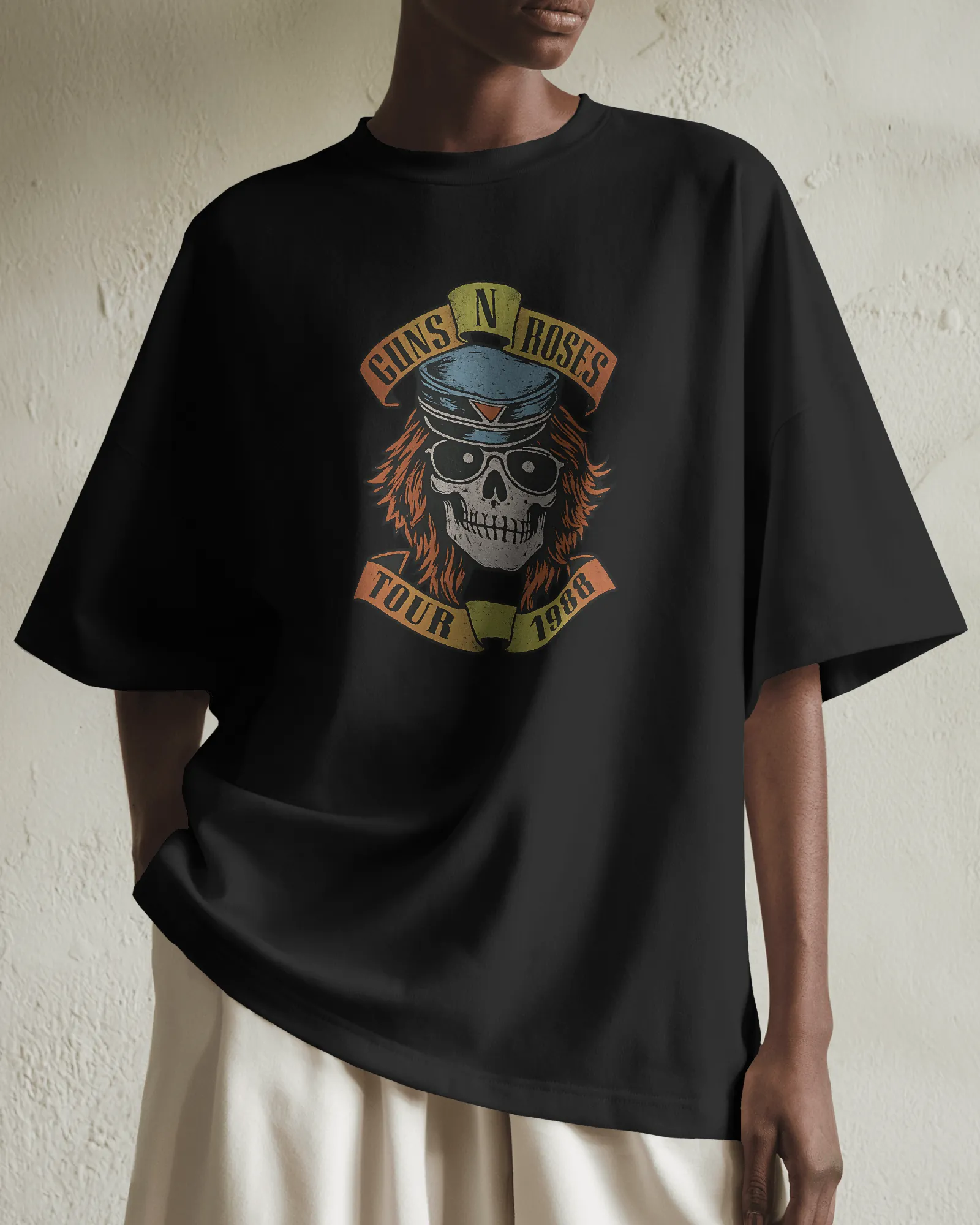 ["Premium Oversized Guns N' Roses 1988 Tour Skull T-shirt by YORD (T-Shirts) - photo 1 of 8", "Premium Oversized Guns N' Roses 1988 Tour Skull T-shirt by YORD (T-Shirts) - photo 2 of 8", "Premium Oversized Guns N' Roses 1988 Tour Skull T-shirt by YORD (T-Shirts) - photo 3 of 8", "Premium Oversized Guns N' Roses 1988 Tour Skull T-shirt by YORD (T-Shirts) - photo 4 of 8", "Premium Oversized Guns N' Roses 1988 Tour Skull T-shirt by YORD (T-Shirts) - photo 5 of 8", "Premium Oversized Guns N' Roses 1988 Tour Sku