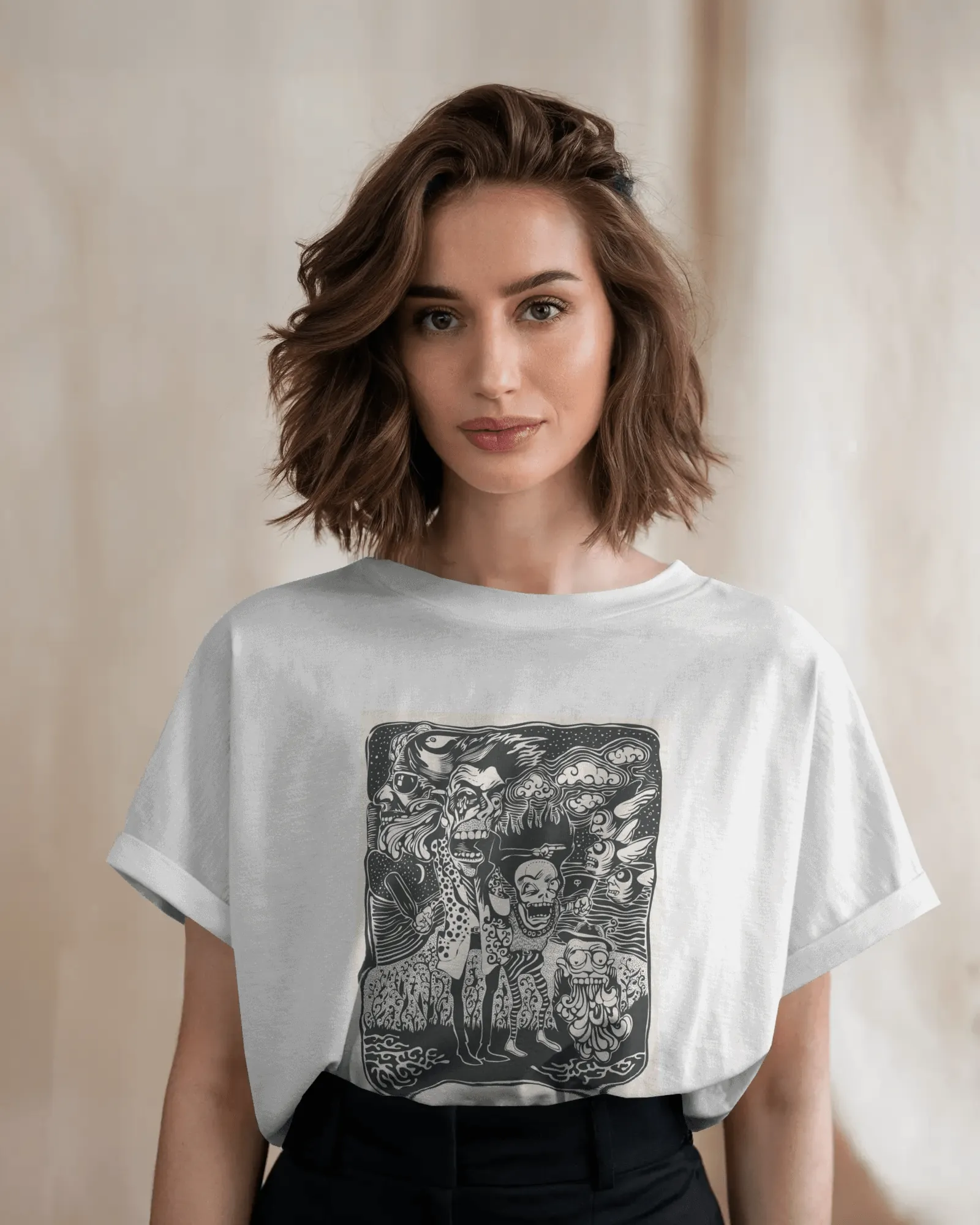 ['Premium Oversized Horror Ghoul Squad Graphic T-Shirt by YORD (T-Shirts) - photo 1 of 11', 'Premium Oversized Horror Ghoul Squad Graphic T-Shirt by YORD (T-Shirts) - photo 2 of 11', 'Premium Oversized Horror Ghoul Squad Graphic T-Shirt by YORD (T-Shirts) - photo 3 of 11', 'Premium Oversized Horror Ghoul Squad Graphic T-Shirt by YORD (T-Shirts) - photo 4 of 11', 'Premium Oversized Horror Ghoul Squad Graphic T-Shirt by YORD (T-Shirts) - photo 5 of 11', 'Premium Oversized Horror Ghoul Squad Graphic T-Shirt by