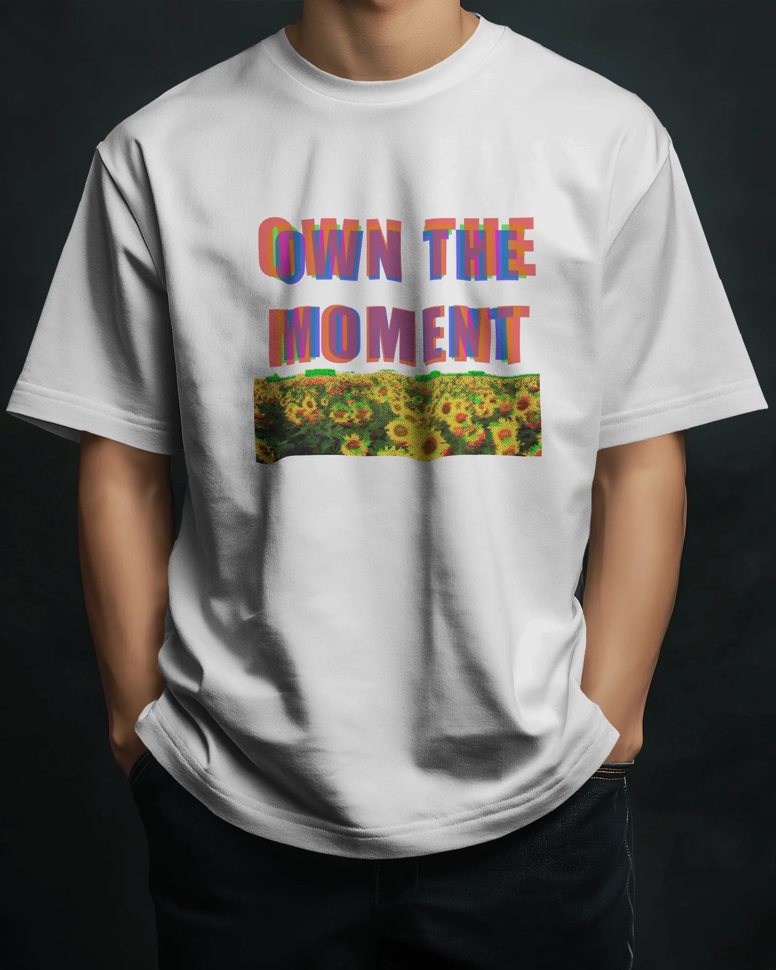 ["Premium Oversized 'Own The Moment' Sunflower T-Shirt by YORD (T-Shirts) - photo 1 of 7", "Premium Oversized 'Own The Moment' Sunflower T-Shirt by YORD (T-Shirts) - photo 2 of 7", "Premium Oversized 'Own The Moment' Sunflower T-Shirt by YORD (T-Shirts) - photo 3 of 7", "Premium Oversized 'Own The Moment' Sunflower T-Shirt by YORD (T-Shirts) - photo 4 of 7", "Premium Oversized 'Own The Moment' Sunflower T-Shirt by YORD (T-Shirts) - photo 5 of 7", "Premium Oversized 'Own The Moment' Sunflower T-Shirt by YORD