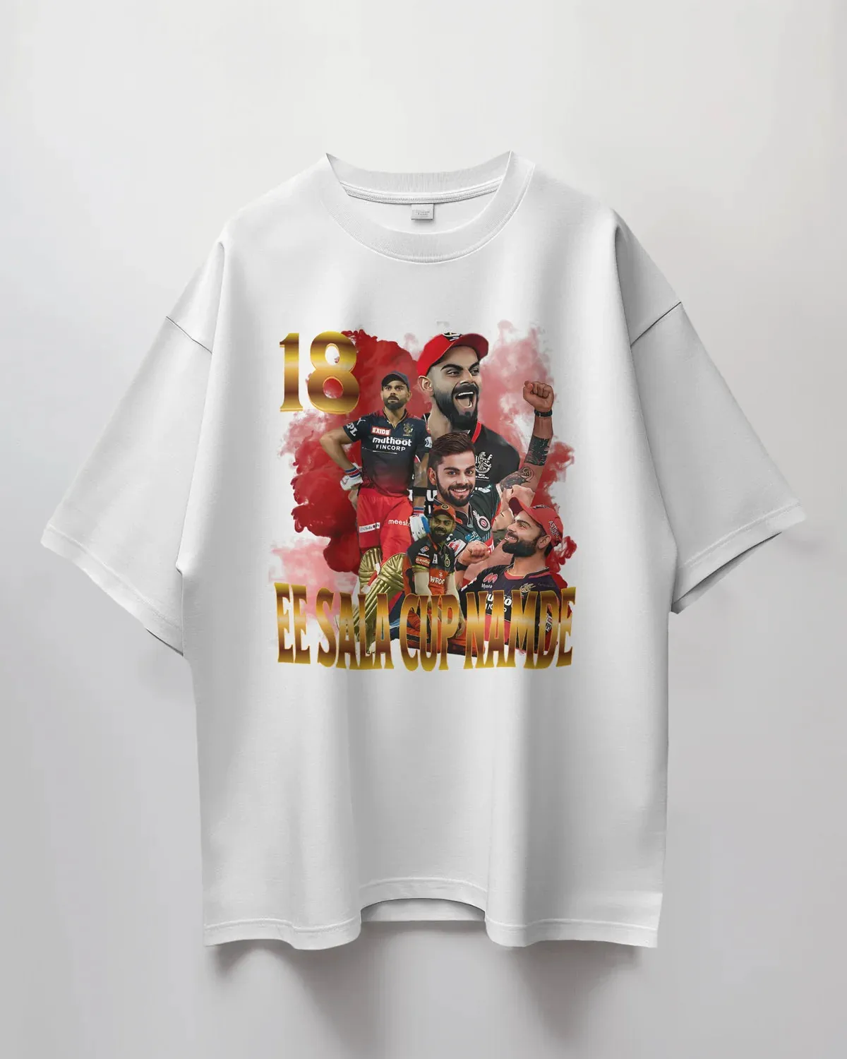 Premium Oversized RCB Cricket Fan T-shirt - Limited Edition
