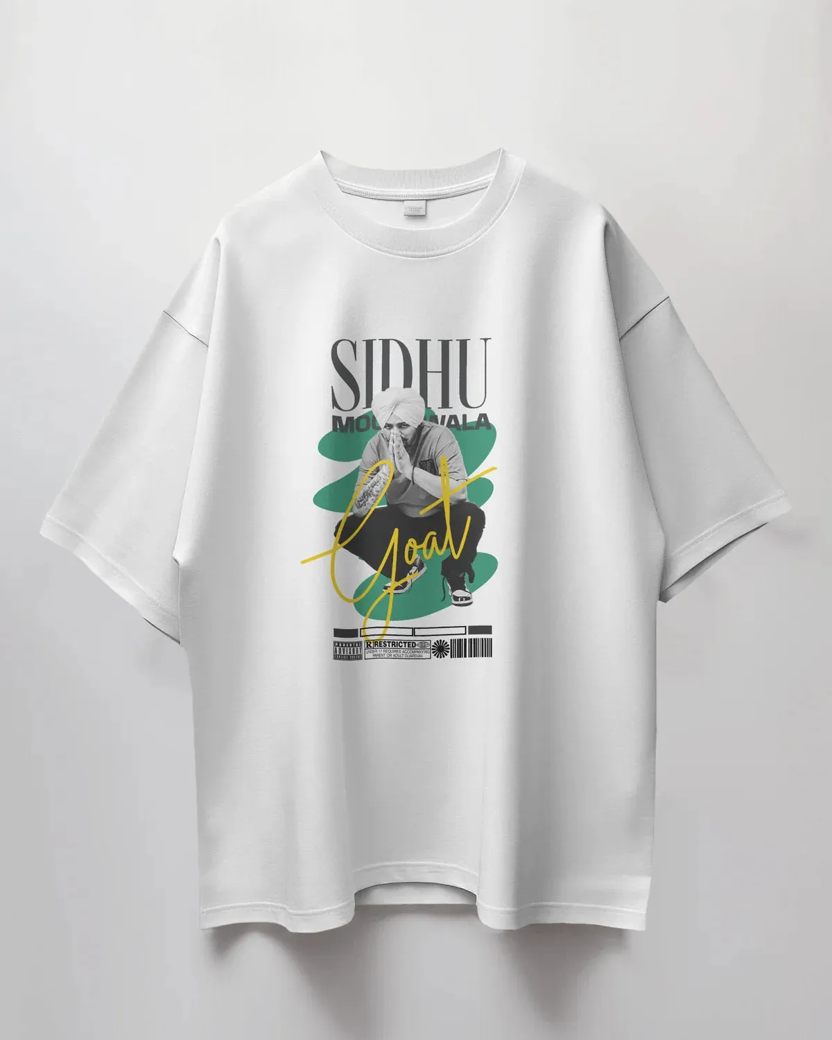 ['Premium Oversized SIDHU MOOSEWALA GOAT White T-shirt by YORD (T-Shirts) - photo 1 of 8', 'Premium Oversized SIDHU MOOSEWALA GOAT White T-shirt by YORD (T-Shirts) - photo 2 of 8', 'Premium Oversized SIDHU MOOSEWALA GOAT White T-shirt by YORD (T-Shirts) - photo 3 of 8', 'Premium Oversized SIDHU MOOSEWALA GOAT White T-shirt by YORD (T-Shirts) - photo 4 of 8', 'Premium Oversized SIDHU MOOSEWALA GOAT White T-shirt by YORD (T-Shirts) - photo 5 of 8', 'Premium Oversized SIDHU MOOSEWALA GOAT White T-shirt by YORD
