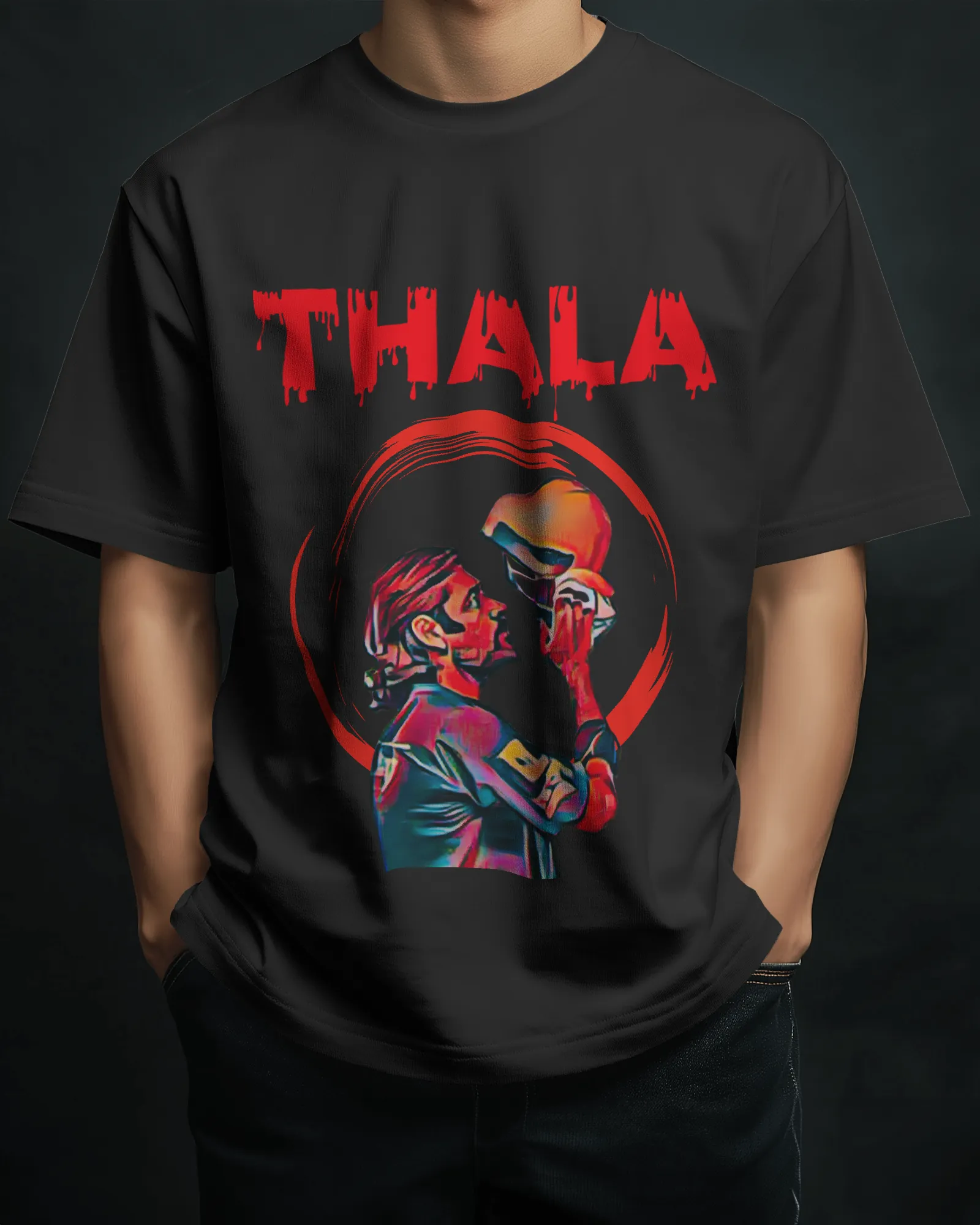 Premium Oversized THALA CSK MS Dhoni Tribute T-shirt - alternate view