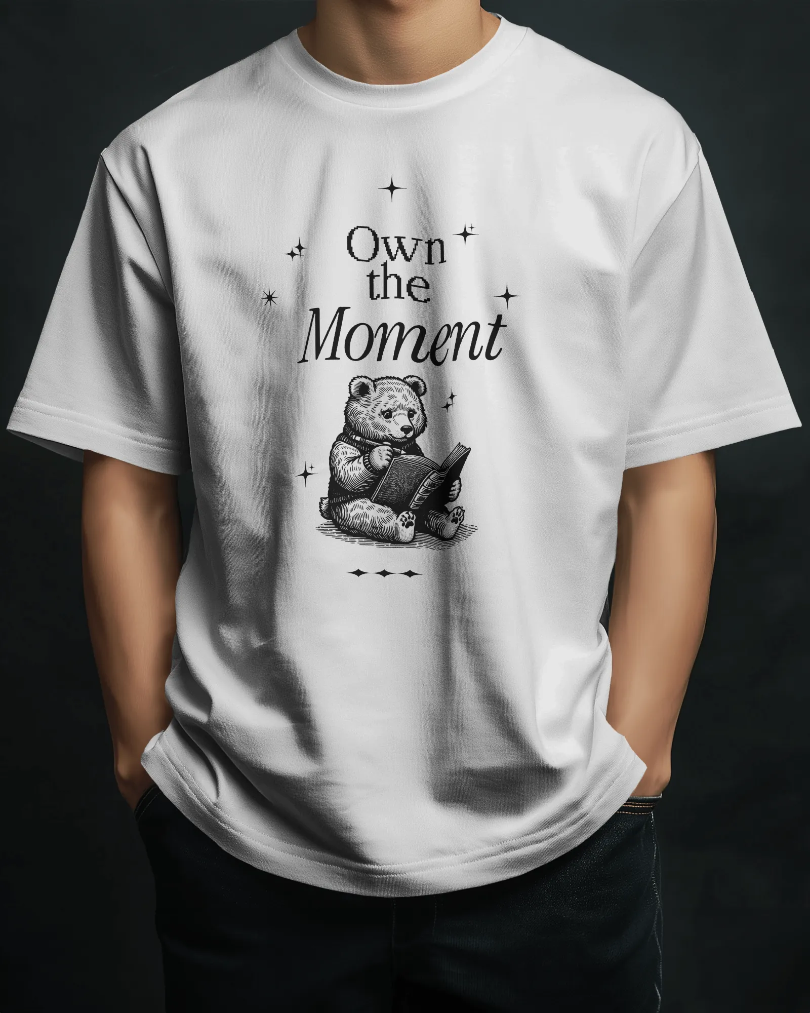 ["Premium 'Own the Moment' Bear Reading Oversized T-shirt by YORD (T-Shirts) - photo 1 of 11", "Premium 'Own the Moment' Bear Reading Oversized T-shirt by YORD (T-Shirts) - photo 2 of 11", "Premium 'Own the Moment' Bear Reading Oversized T-shirt by YORD (T-Shirts) - photo 3 of 11", "Premium 'Own the Moment' Bear Reading Oversized T-shirt by YORD (T-Shirts) - photo 4 of 11", "Premium 'Own the Moment' Bear Reading Oversized T-shirt by YORD (T-Shirts) - photo 5 of 11", "Premium 'Own the Moment' Bear Reading Ov
