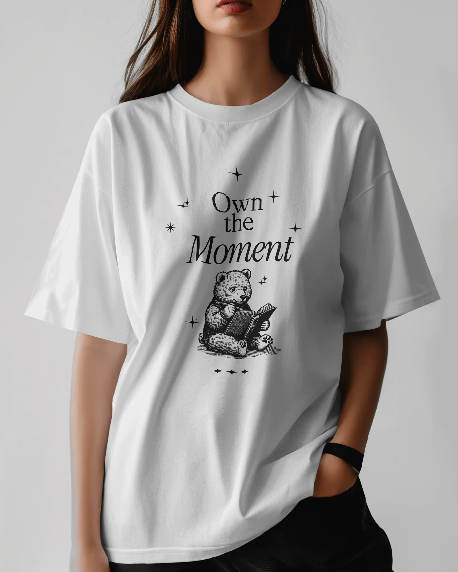 ["Premium 'Own the Moment' Bear Reading Oversized T-shirt by YORD (T-Shirts) - photo 1 of 11", "Premium 'Own the Moment' Bear Reading Oversized T-shirt by YORD (T-Shirts) - photo 2 of 11", "Premium 'Own the Moment' Bear Reading Oversized T-shirt by YORD (T-Shirts) - photo 3 of 11", "Premium 'Own the Moment' Bear Reading Oversized T-shirt by YORD (T-Shirts) - photo 4 of 11", "Premium 'Own the Moment' Bear Reading Oversized T-shirt by YORD (T-Shirts) - photo 5 of 11", "Premium 'Own the Moment' Bear Reading Ov