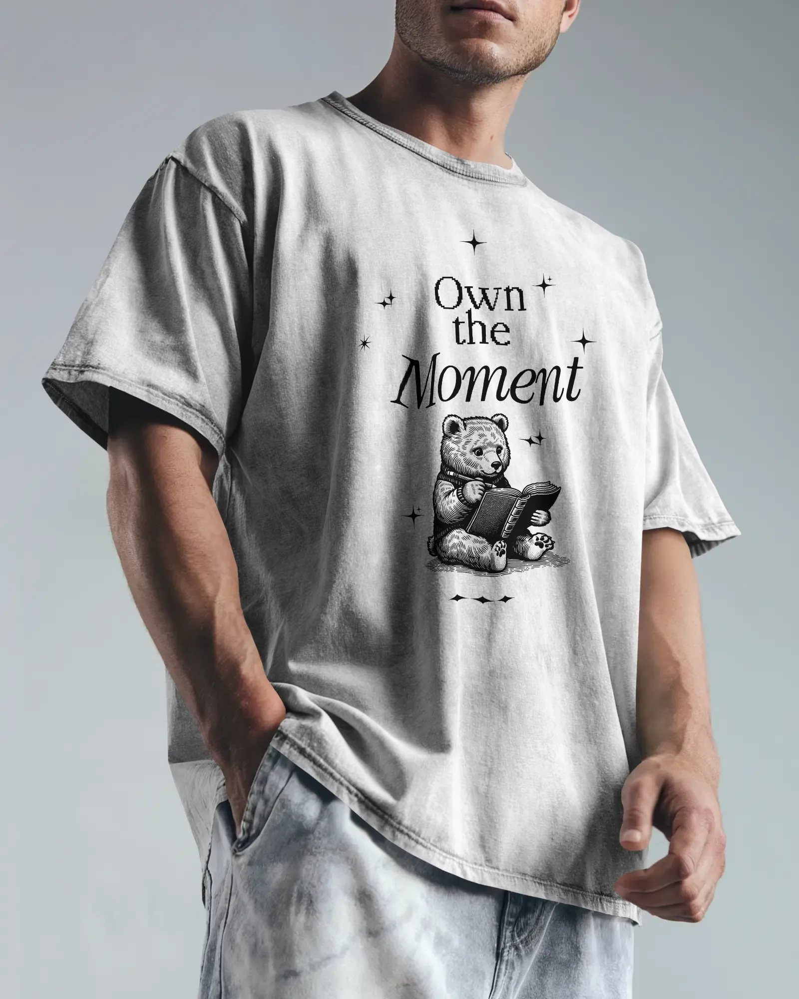 ["Premium 'Own the Moment' Bear Reading Oversized T-shirt by YORD (T-Shirts) - photo 1 of 11", "Premium 'Own the Moment' Bear Reading Oversized T-shirt by YORD (T-Shirts) - photo 2 of 11", "Premium 'Own the Moment' Bear Reading Oversized T-shirt by YORD (T-Shirts) - photo 3 of 11", "Premium 'Own the Moment' Bear Reading Oversized T-shirt by YORD (T-Shirts) - photo 4 of 11", "Premium 'Own the Moment' Bear Reading Oversized T-shirt by YORD (T-Shirts) - photo 5 of 11", "Premium 'Own the Moment' Bear Reading Ov