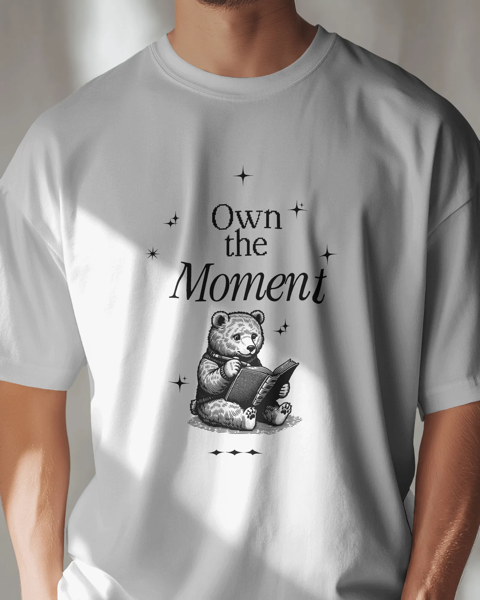 ["Premium 'Own the Moment' Teddy Bear Reading Regular T-shirt by YORD (T-Shirts) - photo 1 of 6", "Premium 'Own the Moment' Teddy Bear Reading Regular T-shirt by YORD (T-Shirts) - photo 2 of 6", "Premium 'Own the Moment' Teddy Bear Reading Regular T-shirt by YORD (T-Shirts) - photo 3 of 6", "Premium 'Own the Moment' Teddy Bear Reading Regular T-shirt by YORD (T-Shirts) - photo 4 of 6", "Premium 'Own the Moment' Teddy Bear Reading Regular T-shirt by YORD (T-Shirts) - photo 5 of 6", "Premium 'Own the Moment' 