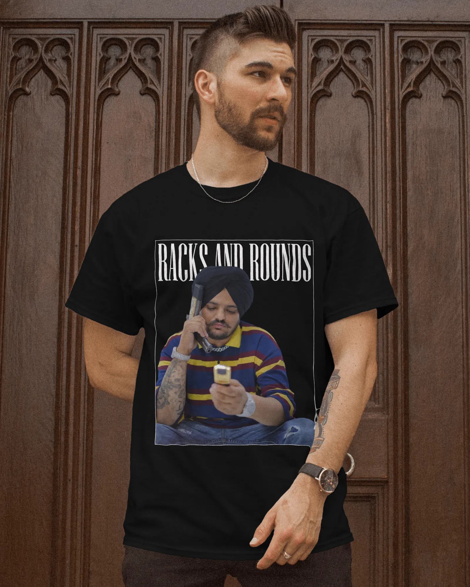 ['Premium Racks And Rounds Graphic Print Regular T-shirt by YORD (T-Shirts) - photo 1 of 8', 'Premium Racks And Rounds Graphic Print Regular T-shirt by YORD (T-Shirts) - photo 2 of 8', 'Premium Racks And Rounds Graphic Print Regular T-shirt by YORD (T-Shirts) - photo 3 of 8', 'Premium Racks And Rounds Graphic Print Regular T-shirt by YORD (T-Shirts) - photo 4 of 8', 'Premium Racks And Rounds Graphic Print Regular T-shirt by YORD (T-Shirts) - photo 5 of 8', 'Premium Racks And Rounds Graphic Print Regular T-s