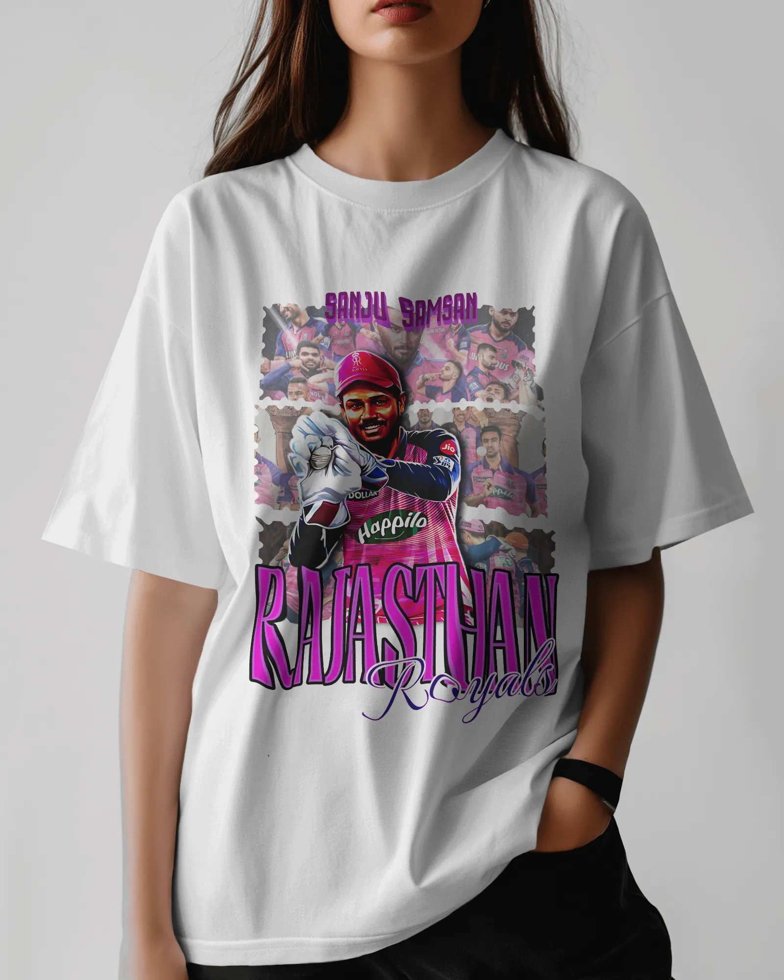 ['Premium Rajasthan Royals Sanju Samson Oversized T-shirt by YORD (T-Shirts) - photo 1 of 5', 'Premium Rajasthan Royals Sanju Samson Oversized T-shirt by YORD (T-Shirts) - photo 2 of 5', 'Premium Rajasthan Royals Sanju Samson Oversized T-shirt by YORD (T-Shirts) - photo 3 of 5', 'Premium Rajasthan Royals Sanju Samson Oversized T-shirt by YORD (T-Shirts) - photo 4 of 5', 'Premium Rajasthan Royals Sanju Samson Oversized T-shirt by YORD (T-Shirts) - photo 5 of 5']
