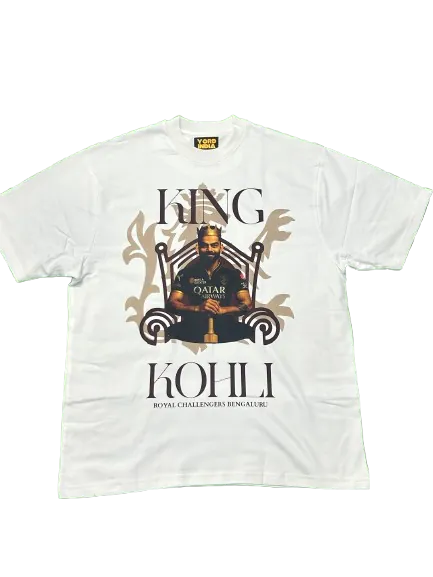 Premium Virat Kohli Cricket Fan White T-shirt Regular - alternate view