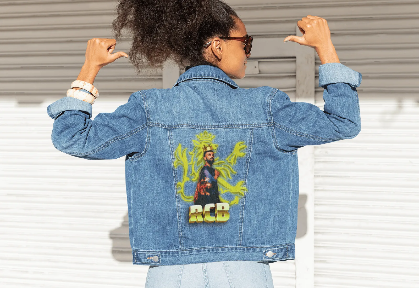 ['Premium RCB Royal Challengers Limited Edition Denim Jacket by YORD (Denim) - photo 1 of 5', 'Premium RCB Royal Challengers Limited Edition Denim Jacket by YORD (Denim) - photo 2 of 5', 'Premium RCB Royal Challengers Limited Edition Denim Jacket by YORD (Denim) - photo 3 of 5', 'Premium RCB Royal Challengers Limited Edition Denim Jacket by YORD (Denim) - photo 4 of 5', 'Premium RCB Royal Challengers Limited Edition Denim Jacket by YORD (Denim) - photo 5 of 5']