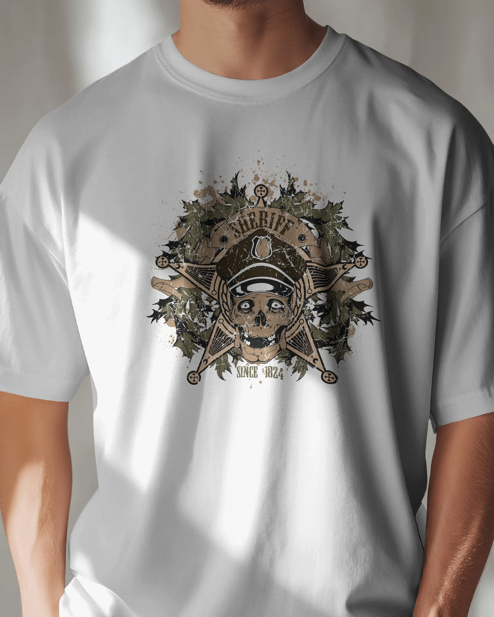 ['Premium Sheriff Skull Limited Edition Graphic T-shirt by YORD (T-Shirts) - photo 1 of 6', 'Premium Sheriff Skull Limited Edition Graphic T-shirt by YORD (T-Shirts) - photo 2 of 6', 'Premium Sheriff Skull Limited Edition Graphic T-shirt by YORD (T-Shirts) - photo 3 of 6', 'Premium Sheriff Skull Limited Edition Graphic T-shirt by YORD (T-Shirts) - photo 4 of 6', 'Premium Sheriff Skull Limited Edition Graphic T-shirt by YORD (T-Shirts) - photo 5 of 6', 'Premium Sheriff Skull Limited Edition Graphic T-shirt b