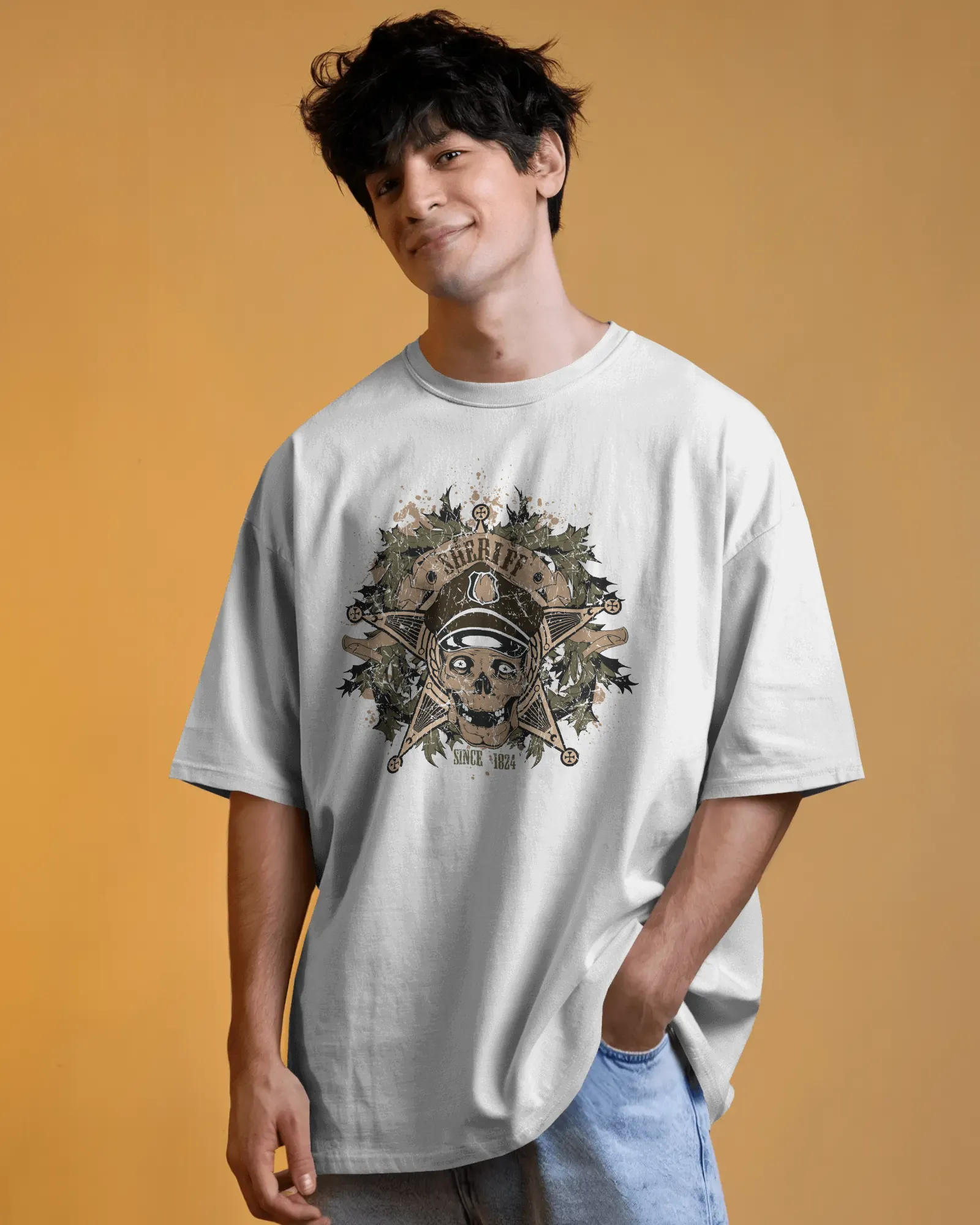 ['Premium Sheriff Skull Oversized T-shirt - Limited Edition by YORD (T-Shirts) - photo 1 of 9', 'Premium Sheriff Skull Oversized T-shirt - Limited Edition by YORD (T-Shirts) - photo 2 of 9', 'Premium Sheriff Skull Oversized T-shirt - Limited Edition by YORD (T-Shirts) - photo 3 of 9', 'Premium Sheriff Skull Oversized T-shirt - Limited Edition by YORD (T-Shirts) - photo 4 of 9', 'Premium Sheriff Skull Oversized T-shirt - Limited Edition by YORD (T-Shirts) - photo 5 of 9', 'Premium Sheriff Skull Oversized T-s