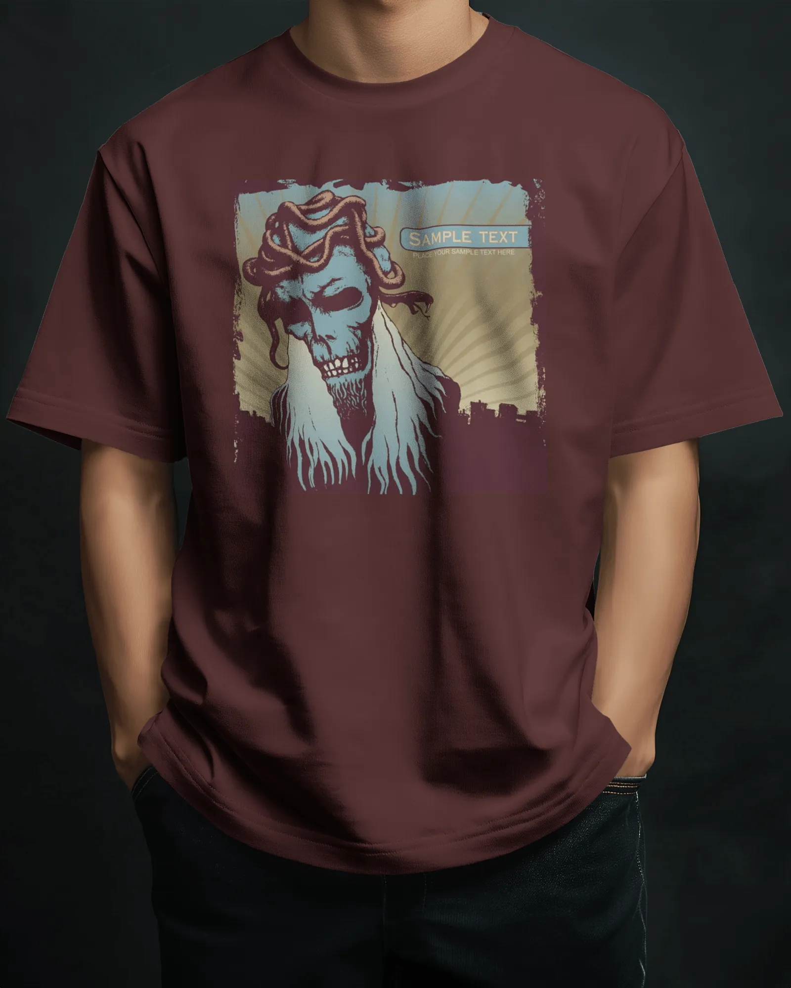 ['Premium Skull Serpent Oversized Graphic T-shirt - Burgundy by YORD (T-Shirts) - photo 1 of 8', 'Premium Skull Serpent Oversized Graphic T-shirt - Burgundy by YORD (T-Shirts) - photo 2 of 8', 'Premium Skull Serpent Oversized Graphic T-shirt - Burgundy by YORD (T-Shirts) - photo 3 of 8', 'Premium Skull Serpent Oversized Graphic T-shirt - Burgundy by YORD (T-Shirts) - photo 4 of 8', 'Premium Skull Serpent Oversized Graphic T-shirt - Burgundy by YORD (T-Shirts) - photo 5 of 8', 'Premium Skull Serpent Oversize