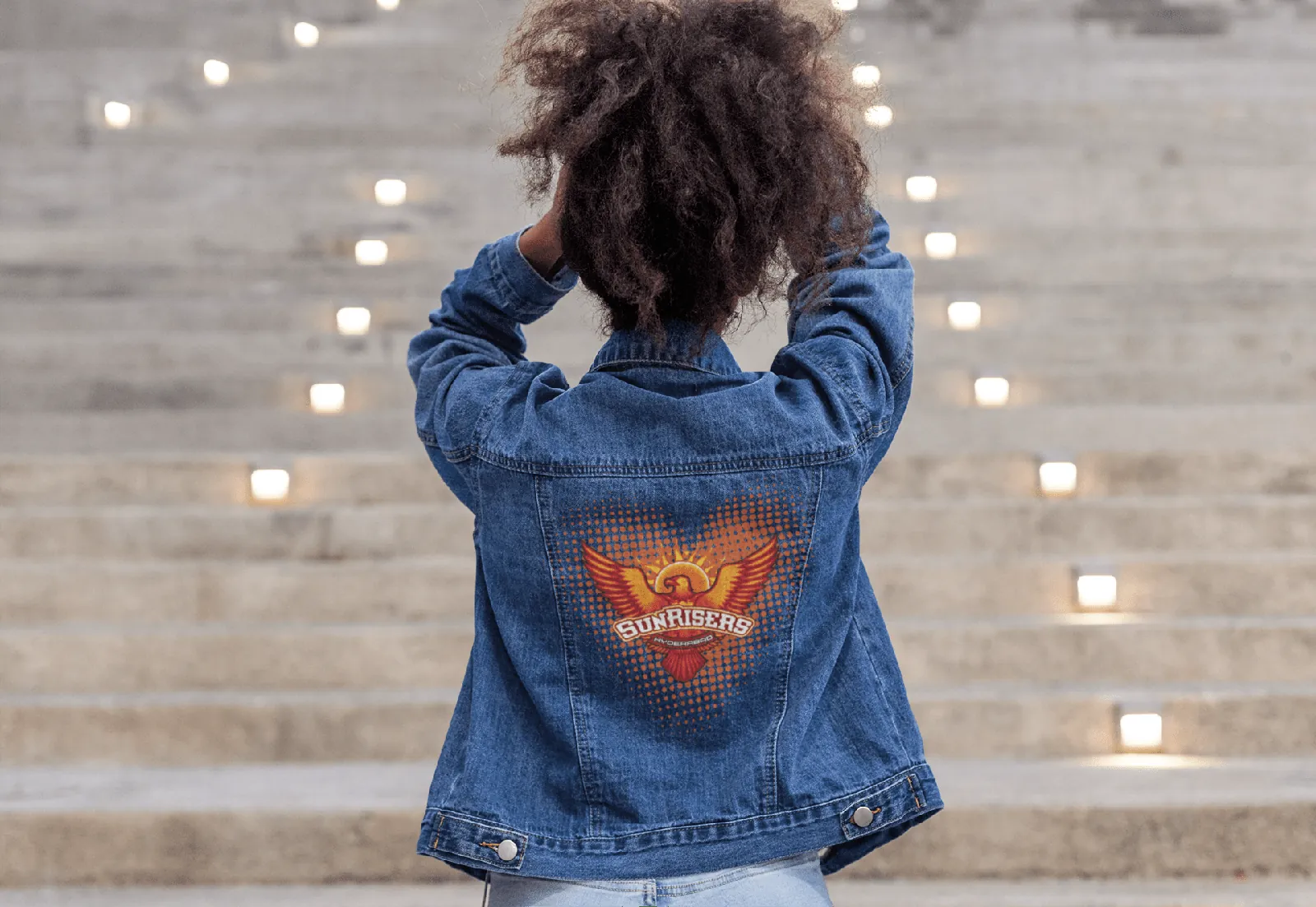 ['Premium SRH Sunrisers Hyderabad Logo Denim Jacket by YORD (Denim) - photo 1 of 6', 'Premium SRH Sunrisers Hyderabad Logo Denim Jacket by YORD (Denim) - photo 2 of 6', 'Premium SRH Sunrisers Hyderabad Logo Denim Jacket by YORD (Denim) - photo 3 of 6', 'Premium SRH Sunrisers Hyderabad Logo Denim Jacket by YORD (Denim) - photo 4 of 6', 'Premium SRH Sunrisers Hyderabad Logo Denim Jacket by YORD (Denim) - photo 5 of 6', 'Premium SRH Sunrisers Hyderabad Logo Denim Jacket by YORD (Denim) - photo 6 of 6']