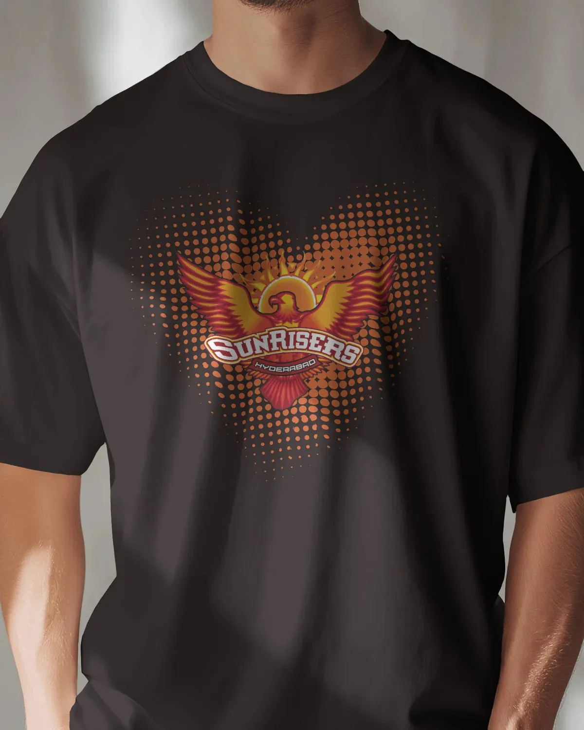 ['Premium Sunrisers Hyderabad Oversized Cricket Fan T-shirt by YORD (T-Shirts) - photo 1 of 5', 'Premium Sunrisers Hyderabad Oversized Cricket Fan T-shirt by YORD (T-Shirts) - photo 2 of 5', 'Premium Sunrisers Hyderabad Oversized Cricket Fan T-shirt by YORD (T-Shirts) - photo 3 of 5', 'Premium Sunrisers Hyderabad Oversized Cricket Fan T-shirt by YORD (T-Shirts) - photo 4 of 5', 'Premium Sunrisers Hyderabad Oversized Cricket Fan T-shirt by YORD (T-Shirts) - photo 5 of 5']