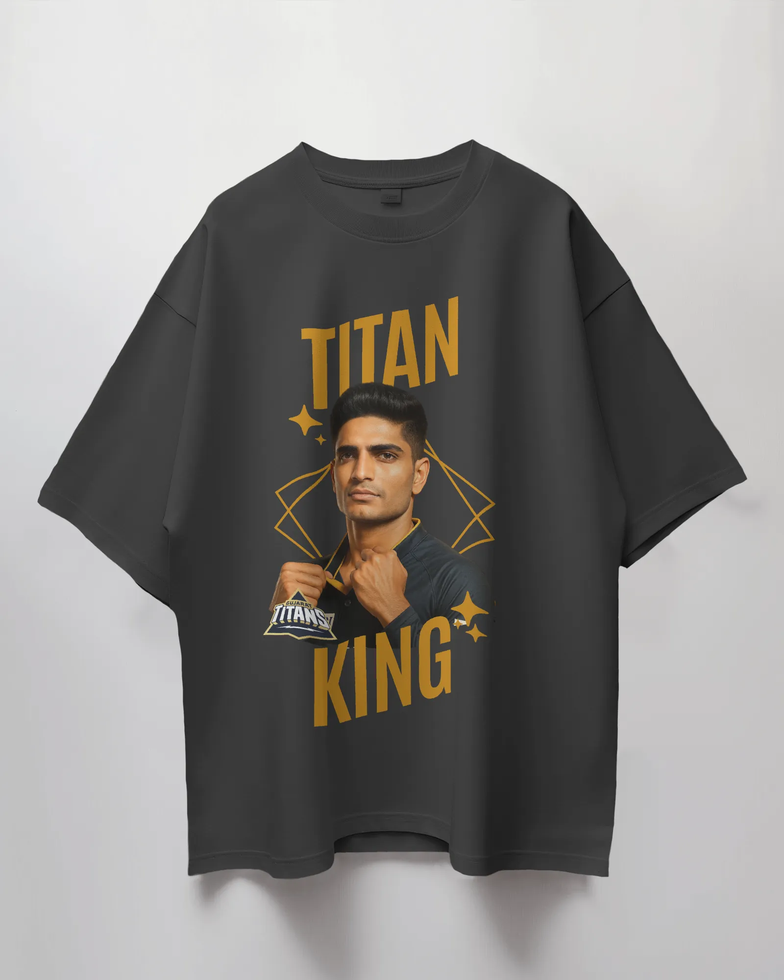 ['Premium Titan King Cricket Oversized T-shirt | GT IPL Edition by YORD (T-Shirts) - photo 1 of 5', 'Premium Titan King Cricket Oversized T-shirt | GT IPL Edition by YORD (T-Shirts) - photo 2 of 5', 'Premium Titan King Cricket Oversized T-shirt | GT IPL Edition by YORD (T-Shirts) - photo 3 of 5', 'Premium Titan King Cricket Oversized T-shirt | GT IPL Edition by YORD (T-Shirts) - photo 4 of 5', 'Premium Titan King Cricket Oversized T-shirt | GT IPL Edition by YORD (T-Shirts) - photo 5 of 5']