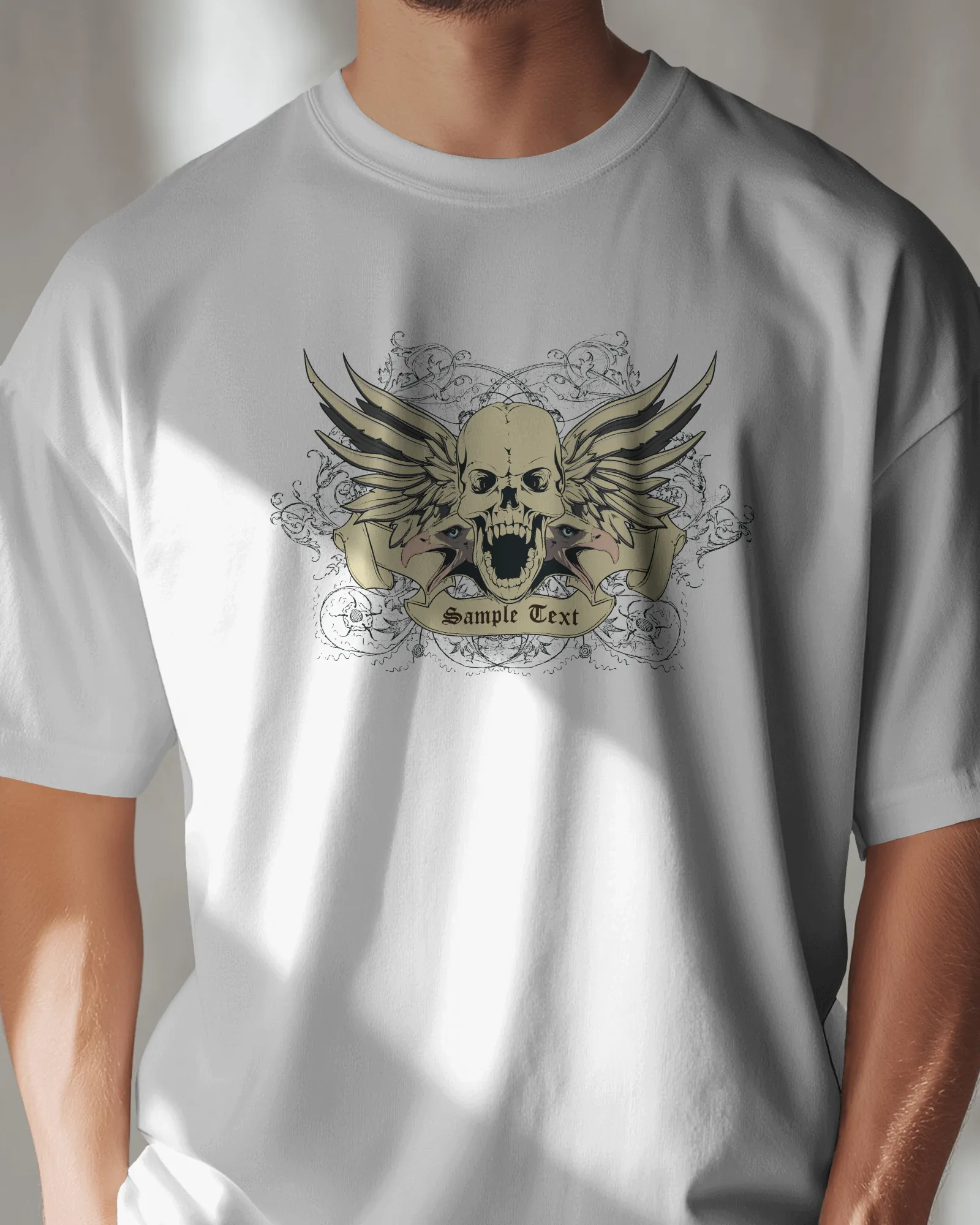 ['Premium Winged Skull Graphic Regular T-shirt by YORD (T-Shirts) - photo 1 of 6', 'Premium Winged Skull Graphic Regular T-shirt by YORD (T-Shirts) - photo 2 of 6', 'Premium Winged Skull Graphic Regular T-shirt by YORD (T-Shirts) - photo 3 of 6', 'Premium Winged Skull Graphic Regular T-shirt by YORD (T-Shirts) - photo 4 of 6', 'Premium Winged Skull Graphic Regular T-shirt by YORD (T-Shirts) - photo 5 of 6', 'Premium Winged Skull Graphic Regular T-shirt by YORD (T-Shirts) - photo 6 of 6']
